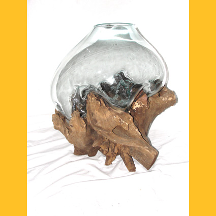 Bodenvase aus holz